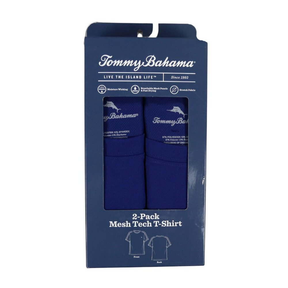 Tommy Bahama 2-Pack Mesh Tech Island Life Crew Neck Short Sleeve T-Shirt NIB